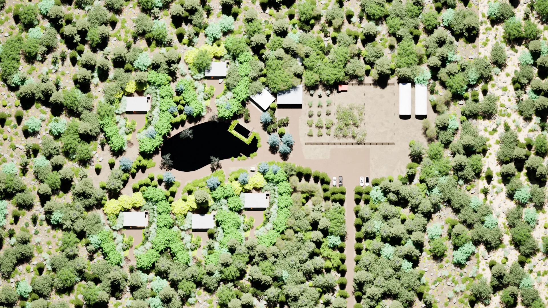 Aerial view of the whole Granitello homestead